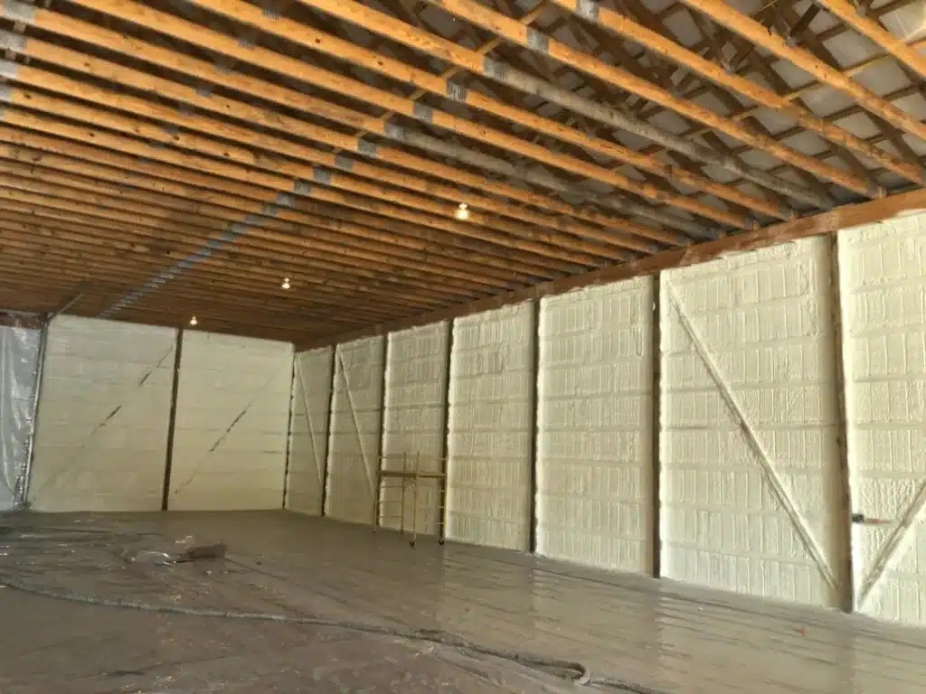 Commercial spray foam insulation project