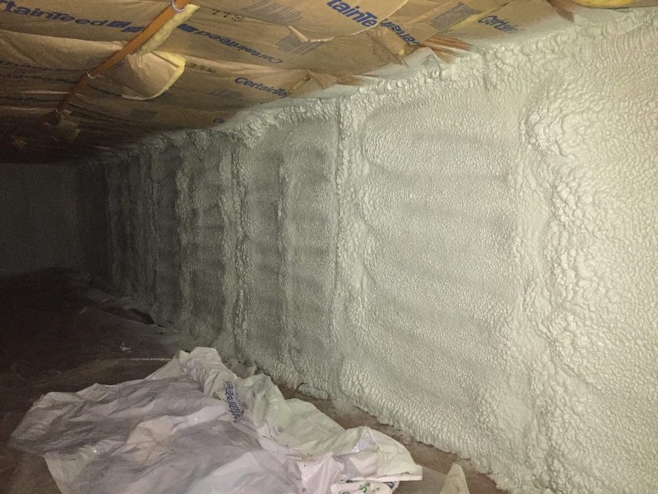 Crawl space insulation project